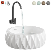 Plantex Ceramic Table Top Round Washbasin