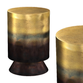 Antonella Rustic Brass Ombre End Table