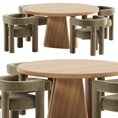 Athena dining chair & Keating Round Dining Table