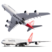 Airbus A380-800 QANTAS Широкофюзеляжный двухпалубный турбореактивный пассажирский самолёт