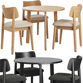 Lalia Dining Chair and Galta Tripod Table