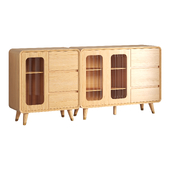 Scandinavian Brown Wood Sideboard 80-120