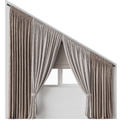 Beveled attic curtains 2