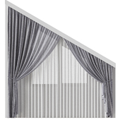 Beveled attic curtains 4