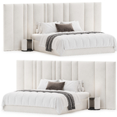 Desire bed with wide headboard