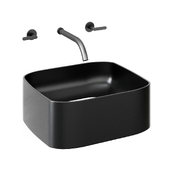 ACQUERELLO Rectangular washbasin by Valdama