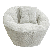 Adalyn Swivel Faux Fleece Accent Chair