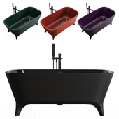 Paris Matte Black Freestanding Stone Bath 1600mm