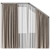 Beveled attic curtains 5