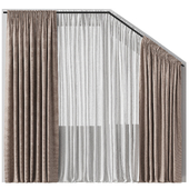 Beveled attic curtains 6