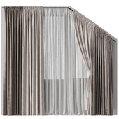 Beveled attic curtains 7