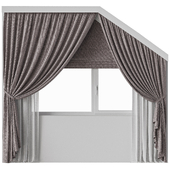 Beveled attic curtains 12