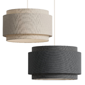 Crate and Barrel Avery Double Drum Pendant Lamp