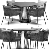 Porto Dining Chair and Grid table