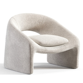 Boucle armchair Kastaninbaum