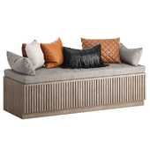 Leather pillows and seat