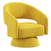 Aracelly Upholstered Swivel Barrel Chair