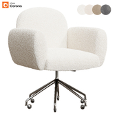 Imogen Ivory Upholstered Office Chair