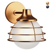 Fairfax metal indoor outdoor wall sconce light round