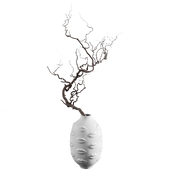 Gala Round Vase With Twisted Corylus Branches - Vase 02