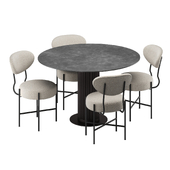 Dining Chair Vicq and Dining Table Volterra Round