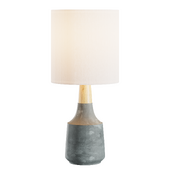 Pottery Barn Cowan Petite Ceramic & Wood Table Lamp