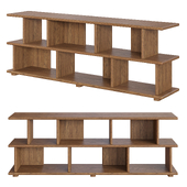 Lafora 72" Low Bookcase - Smoked Oak