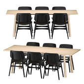 Soborg chair wood base and dining table taro