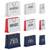 Брендовые пакеты Set of Brand Shopping Bags 4