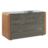 Laredoute Sohome комод из ореха и стекла с 4 ящиками
