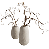 Concrete Vase  with  Branches