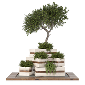 Backyard Plants - Vertical tiered Garden set 130