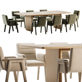 modern dining  chairs and rina dining table