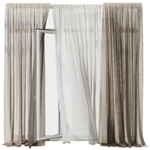 Linen curtains when open window 07 HBH