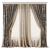 Linen and Sheer Curtain Set 69