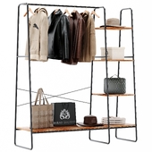 Rack with clothes