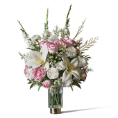 Flower Set 091 Pink and white bouquet