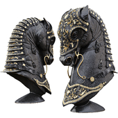 Black horse statue