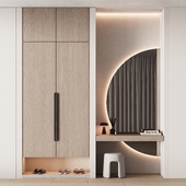574 hallway zone 17 half round mirror with led