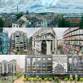 Panoramas of London from central area.