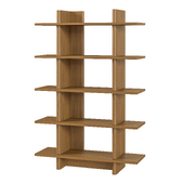 Torme 48" Open Bookcase - Smoked Oak
