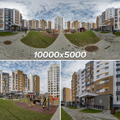 Playground middle modern mult istorey multiapartiment