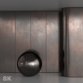8K Flat old metal material