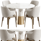 Vex Marble Table and VELIS 942 By Potocco