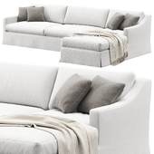RH Belgian slipcovered classic slope right-arm sofa-chaise sectional