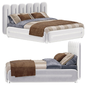 Casvada Furniture Alaula Velvet Luxury High Headboard Bed Frame