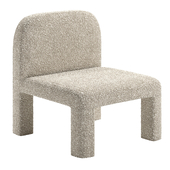 Globewest Hugo Arc Occasional Chair Oat Boucle