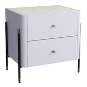 Modern Luxury Gray Nightstand