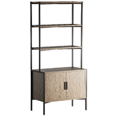 Burton 33 Walnut & Steel Bookshelf a