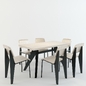 Table design - Стол + стул - 3D модель